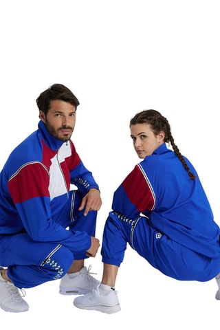 Pantalon - Blanc, bleu et jaune