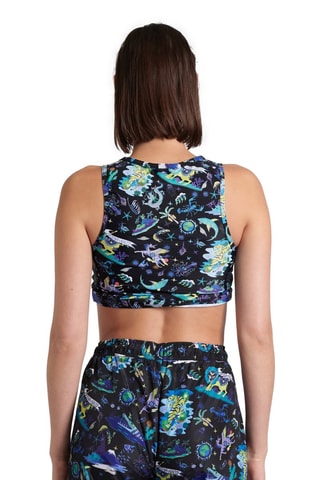Crop top - Noir, bleu et violet