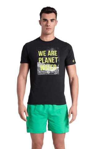 T-shirt de plage Solid - Blanc, noir et jaune