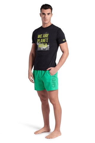 T-shirt de plage Solid - Blanc, noir et jaune