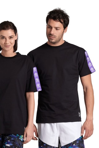 T-shirt Fun Planet - Noir, bleu, jaune et violet
