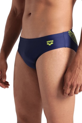 Slip de bain Wake - Bleu et jaune