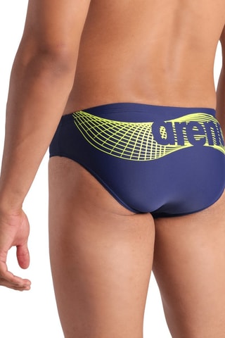 Slip de bain Wake - Bleu et jaune