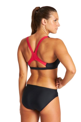 Maillot 2 pièces - Noir, rouge et bleu