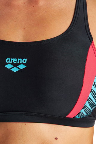 Maillot 2 pièces - Noir, rouge et bleu