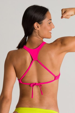 Haut de maillot - Jaune et rose