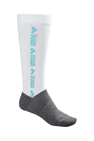 Chaussettes hautes - Blanc, bleu et gris