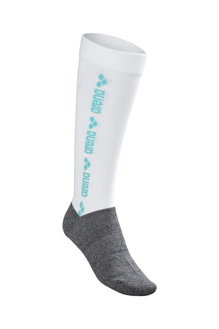 Chaussettes hautes - Blanc, bleu et gris