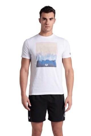T-shirt de plage Solid - Blanc et noir