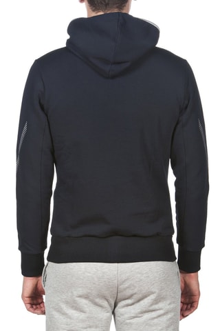 Sweat à capuche - Blanc, bleu et gris