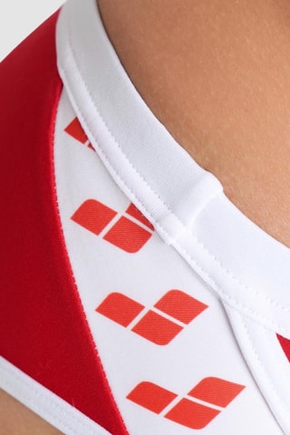 Slip de bain Icons - Blanc et rouge