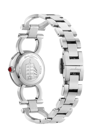 Montre à quartz en acier - Argenté et noir