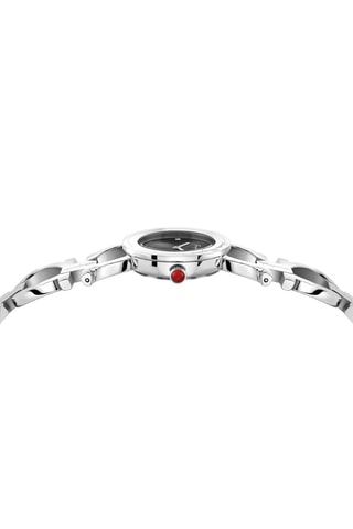 Montre à quartz en acier - Argenté et noir