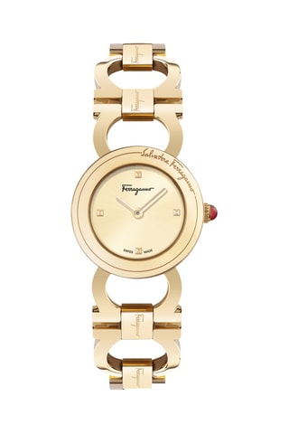 Montre à quartz en acier - Doré