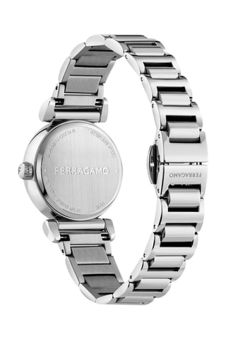 Montre à quartz en acier - Argenté et noir