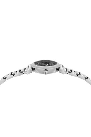Montre à quartz en acier - Argenté et noir