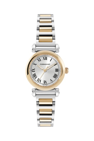 Montre à quartz en acier - Doré et argenté