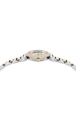 Montre à quartz en acier - Doré et argenté