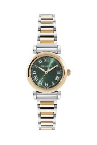 Montre à quartz en acier - Doré et argenté