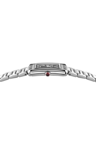 Montre à quartz en acier - Argenté et noir