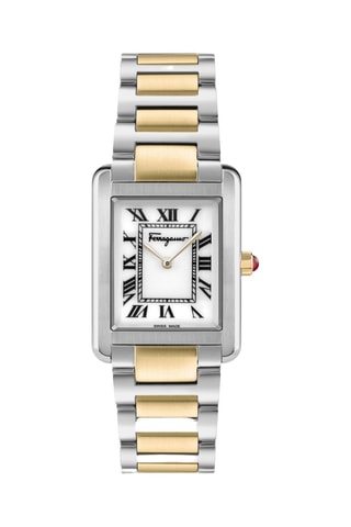 Montre à quartz en acier - Doré et argenté