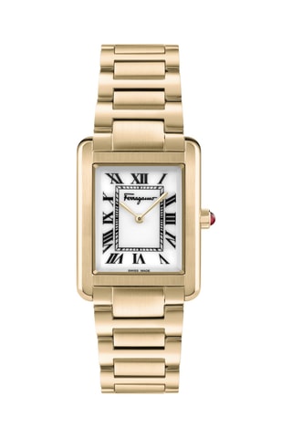 Montre à quartz en acier - Doré et blanc