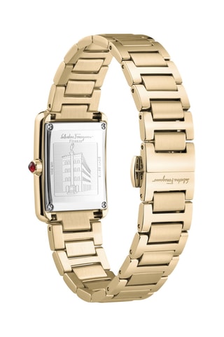 Montre à quartz en acier - Doré et blanc