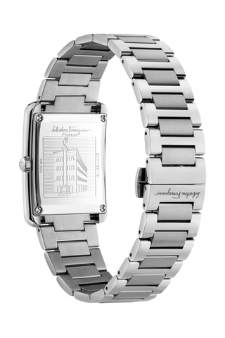 Montre à quartz en acier - Argenté et bleu foncé