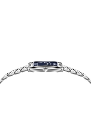 Montre à quartz en acier - Argenté et bleu foncé