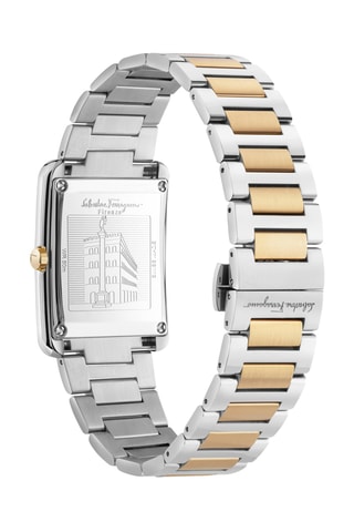 Montre à quartz en acier - Argenté et doré