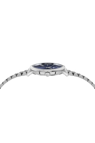 Montre à quartz en acier - Argenté et bleu
