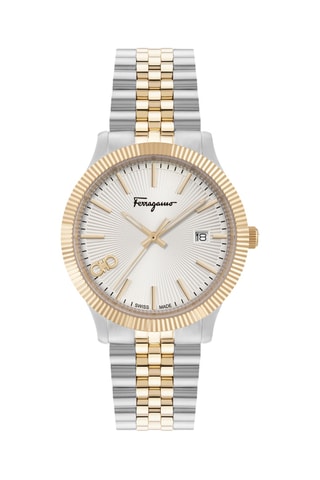 Montre à quartz en acier - Doré et argenté