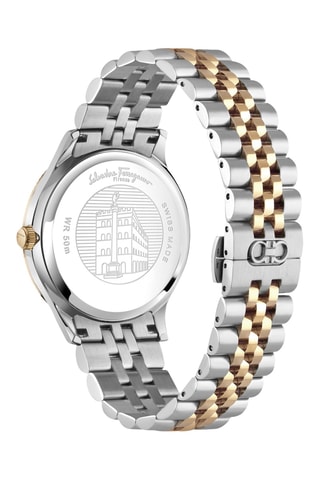 Montre à quartz en acier - Doré et argenté