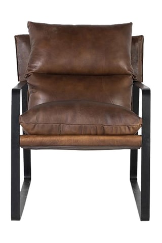 Fauteuil Marron et noir - Revêtement en cuir
