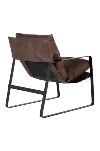 Fauteuil Marron et noir - Revêtement en cuir