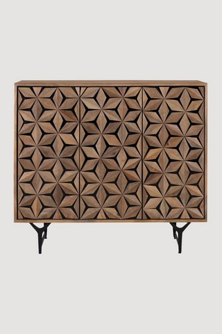 Commode 3 portes en manguier - 100 x 90 x 40 cm