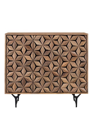 Commode 3 portes en manguier - 100 x 90 x 40 cm
