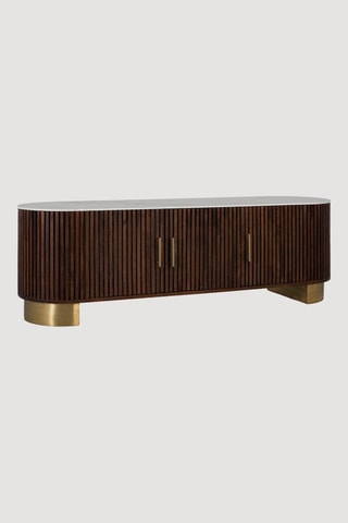 Meuble TV 3 portes en manguier - 160 x 51 x 40 cm