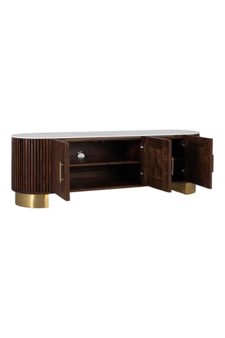 Meuble TV 3 portes en manguier - 160 x 51 x 40 cm