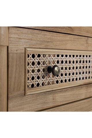 Commode 3 tiroirs en teck - 80 x 85 x 40 cm