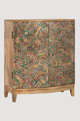Buffet 2 portes en manguier - 66 x 77 x 32 cm
