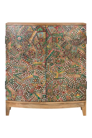 Buffet 2 portes en manguier - 66 x 77 x 32 cm