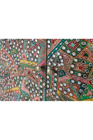 Buffet 2 portes en manguier - 66 x 77 x 32 cm