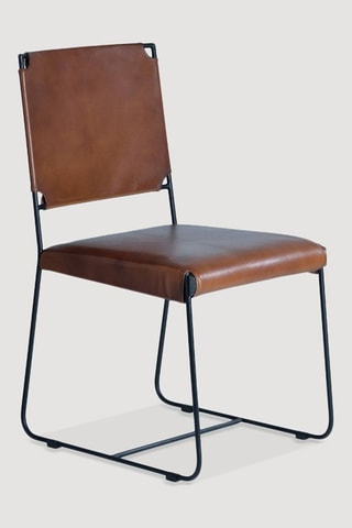 2 chaises en cuir - 46 x 90 x 60cm