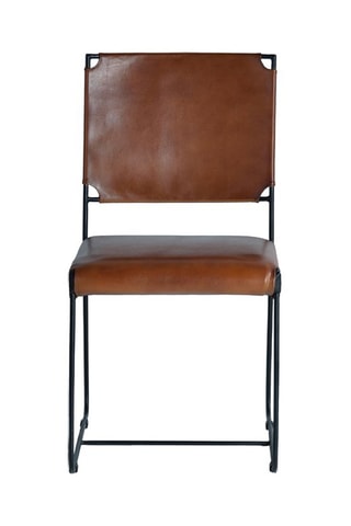 2 chaises en cuir - 46 x 90 x 60cm