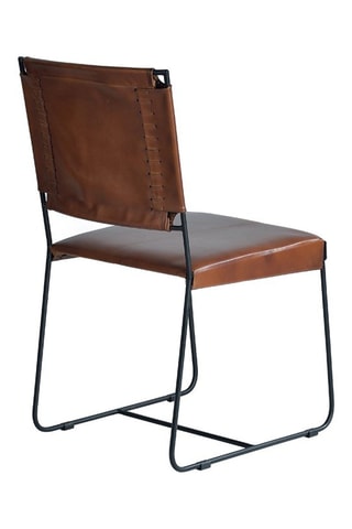 2 chaises en cuir - 46 x 90 x 60cm