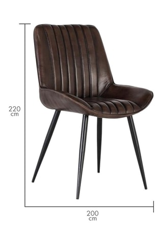 Chaise en cuir - 96 x 72 x 86cm