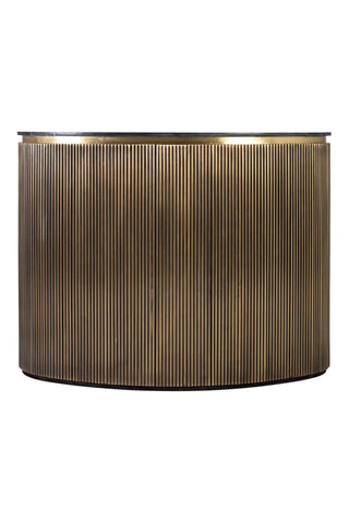 Meuble bar en manguier et marbre - 145 x 110 x 57 cm