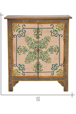 Meuble de rangement 2 portes en manguier - 65 x 33 x 77 cm