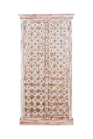 Armoire 2 portes en manguier et bronze